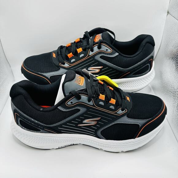 Skechers Go Run Consistent 2.0 Black Orange Goga Mat Men’s Size 12 US | (220866) - Picture 1 of 8